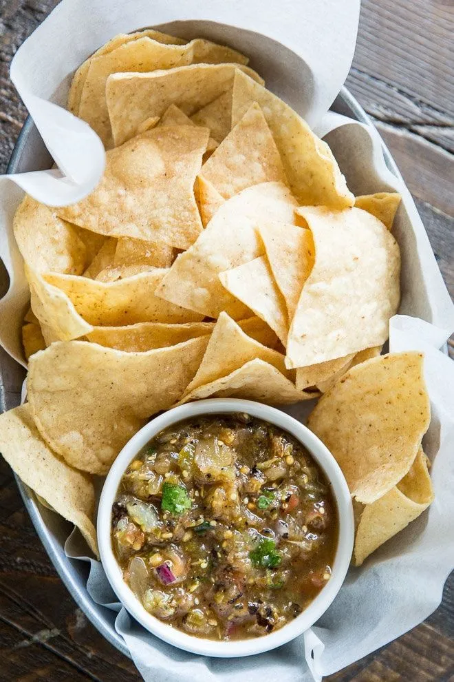 Chips & Tomatillo-Green Chili Salsa
